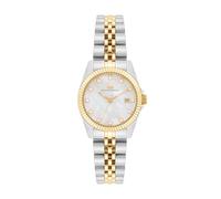 Rhodenwald & Söhne Orologio Donna analogico Movimiento al quarzo con Cinturino in Acciaio inossidabile Argento/oro giallo 10010489
