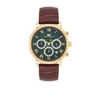 Rhodenwald & Söhne Orologio Uomo analogico Movimiento al quarzo Cronografo con Cinturino in Vero cuoio Marrone 10010460