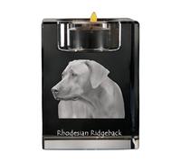 Rhodesian Ridgeback candelabro di cristallo con cane Art-Dog