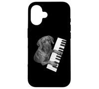Rhodesian Ridgeback che suona il pianoforte e pianista amante dei cani Custodia per iPhone 16
