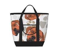 Rhodesian Ridgeback con amore,Borsa porta pranzo grande capacità isolata per donne e uomini, lavoro, picnic, viaggi