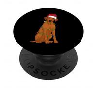 Rhodesian Ridgeback - Luci per albero di Natale, per amanti dei cani PopSockets PopGrip Adesivo