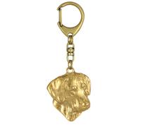 Rhodesian Ridgeback - Portachiavi Dorato Con Cane, Gioiello Per Borsa