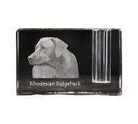 Rhodesian Ridgeback portapenne in cristallo con cane Art-Dog