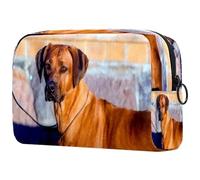 Rhodesian Ridgeback - Trousse per cosmetici, da donna, per articoli da toeletta da viaggio, grande, pratica borsa organizer con cerniera, Multi, 18.5x7.5x13cm/7.3x3x5.1in, Beauty case