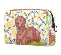 Rhodesian Ridgeback - Trousse per cosmetici, da donna, per articoli da toeletta da viaggio, grande, pratica borsa organizer con cerniera, Multi, 18.5x7.5x13cm/7.3x3x5.1in, Beauty case