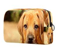 Rhodesian Ridgeback - Trousse per cosmetici, da donna, per articoli da toeletta da viaggio, grande, pratica borsa organizer con cerniera, Multi, 18.5x7.5x13cm/7.3x3x5.1in, Beauty case