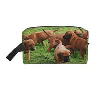 Rhodesian Ridgebacks Cani Cuccioli Animali Domestici Famiglia Organizer per cosmetici di grande capacità, Borsa da viaggio per il trucco per donne