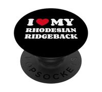 Rhodesian Ridgebacks I Love My Rhodesian Ridgeback PopSockets PopGrip Adesivo