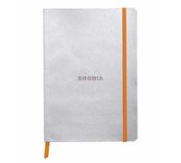 RHODIA 117401C - Silver Soft Notebook - A5 - Lined - 160 pages - Ivory Clairefon