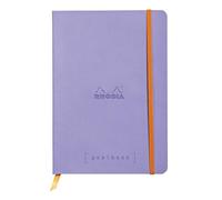 RHODIA 117749C - Taccuino flessibiIe BULLET JOURNAL GOALBOOK Iris - A5 - Puntinato Dot - 240 pagine - Carta Clairefontaine Avorio 90g - 2 Segnapagina, Chiusura con elastico - Copertina Simil Cuoio