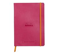 RHODIA 117752C - taccuino mOrobido Goalbook Rosa Fragola - A5 14,8X21cm - Puntinato DOT - 240 pag. - Carta Clairefontaine AvOroio 90g/m² - 2 nastri, chiusura con elastico - Simil Cuoio