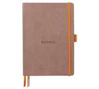 RHODIA 117802C - Taccuino flessibiIe BULLET JOURNAL GOALBOOK Legno di rosa - A5 - Puntinato Dot - 240 pagine - Carta Clairefontaine Avorio 90 g/m - 2 Segnapagina - Copertina Simil Cuoio