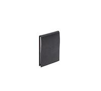 RHODIA 118119C - Astuccio Porta-blocco+ bloc-Notes Punto metallico N°11 nero - A7 - Quadretti piccoli - 80 Fogli staccabili - Carta Clairefontaine bianca 80 g/m - Porta-matita - Simil Cuoio