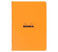 RHODIA 119168Cpack - Una Confezione da 10 QUADERNI a punti metallici Orange - A4 - a righe - 96 pag. - Carta Clairefontaine Bianca 80g/m² -copertina in carta trattata morbida, resistente e impermeabile