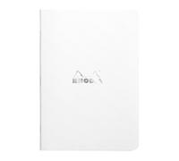 RHODIA 119181C - Taccuino a punto metallico White - A5 14,8X21cm - Quadretti piccoli - 96 pag. - Carta Clairefontaine Bianca 80g/m² -COPERTINA in carta trattata morbida, resistente e impermeabile - Classic