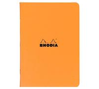 RHODIA 119184C - Taccuino a punto metallico Orange - A5 14,8X21cm - Quadretti piccoli - 96 pag. - Carta Clairefontaine Bianca 80g/m² -COPERTINA in carta trattata morbida, resistente e impermeabile - Classic