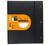 RHODIA 132142C - Quaderno Organizer ricaricabile Exabook nero A4+-Quadretti piccoli-160 pagine Staccabili a 4 fori-Carta Clairefontaine 90g-Copertina in Polipropilene (Plastica)-Rhodiactive