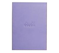 RHODIA 138109C - Astuccio portablocco+ Bloc-Notes a punto metallico N°13 Iris - A6 11,5 x 15,8 cm - Quadretti piccoli - 80 fogli staccabili - Carta Clairefontaine Bianca 80g/m² - portamatita - Simil Cuoio