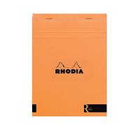 RHODIA 162007C - Bloc-Notes a punto metallico « le R » N°16 Orange - A5 14,8X21cm - Uni - 70 fogli staccabili - Carta Clairefontaine AvOroio 90g/m² - COPERTINA vellutata al tatto - Basics