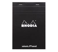 RHODIA 16559C- Bloc-Notes Punto metallico Dotpad N°16 Nero - A5 -Puntinato Dot - 80 Fogli staccabili- Carta Clairefontaine bianca 80 g/m -Copertina in carta rivestita flessibile e Resistente - Basics
