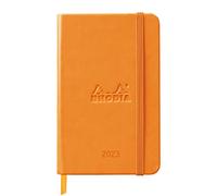 RHODIA 194101C - Agenda settimanale Webplanner 2023 arancione - A6 10 x 15 cm - Griglia per agenda orizzontale - 144 pagine 90 g/m - Copertina rigida - Collezione rodio