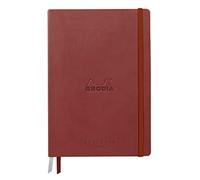 RHODIA 194153C - Taccuino rigido Goalbook Creation color anguria - A5 - 14,8X21cm - Uni - 100 pag. Carta Clairefontaine tecnica Lavis Bianca 200 g/m² - 2 nastri - COPERTINA Simil Cuoio