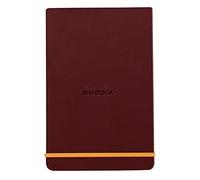 RHODIA 194349C - Taccuino rigido Webnotepad Vinaccia - 9 x 14 cm - a righe - 192 pag. staccabili - Carta Clairefontaine Avorio 90g/m²- segnalibro, chiusura con elastico - COPERTINA Simil Cuoio