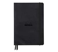 RHODIA 194440C - Taccuino rigido Bullet Journal Goalbook Creation NERO - A5 - 14,8X21cm - Puntinato DOT - 160 pag. Carta Clairefontaine Maya NERA liscia 120 g/m² - 2 nastri - COPERTINA Simil Cuoio