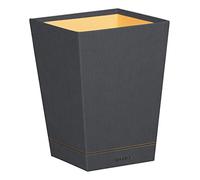 RHODIA 194618C - Cestino gettacarta Titanio - 24 x 24 x 32 cm - cuciture sellaio arancioni - esterno in simil cuoio -Collezione Home Office Rhodiarama - Organizzazione per ufficio & archiviazione di design