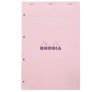 Rhodia 20195C - Rhodia blocco a punto metallico COLORI N°20 - A4+ 21x31, 8 cm -quadretti grandi Seyes- 80 fogli staccabili - foratura 4 buchi - Carta Clairefontaine 80g/m² - copertina di carta colori assortiti - Colore casuale
