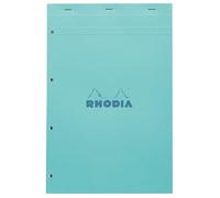 Rhodia 20295C - Rhodia blocco a punto metallico COLORI N°20 - A4+ 21x31, 8 cm - Quadretti piccoli - 80 fogli staccabili - foratura 4 buchi - Carta Clairefontaine 80g/m² - copertina di carta colori assortiti - Colore casuale