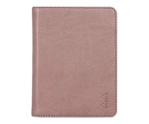 RHODIA 212009C - Portablocco e portadocumenti N°12 Palissandro- per Bloc-Notes e taccuini in Formato B7 (8,5 x 12 cm) - Simil Cuoio Italiano Premium
