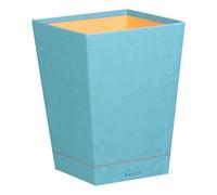 Rhodia 318827C Cestino gettacarte Rhodiarama, 24x24x32 cm, cucitura a punto sella, similpelle turchese