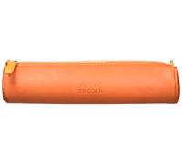 RHODIA 318994C - Astuccio Tondo Tangerine - 21,5 x 5,5 cm - Vere cuciture arancioni - Interno Jersey Avorio - Simil Cuoio - per penne, matite, pennarelli, piccole forniture - Rhodiarama