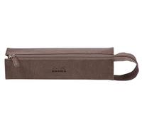 RHODIA 319013C - Astuccio per penne Rhodiarama Cioccolato - 23 x 5 x 5 cm - Apertura a piatto per uso come astuccio - Simil Cuoio - per penne, matite, pennarelli, piccole forniture