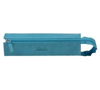RHODIA 319017C - Astuccio per penne Rhodiarama TURCHESE - 23 x 5 x 5 cm - Apertura a piatto per uso come astuccio - Simil Cuoio - per penne, matite, pennarelli, piccole forniture