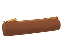 RHODIA 319044C - Astuccio Tondo Rame - 21,5 x 5,5 cm - Vere cuciture arancioni - Interno Jersey Avorio - Simil Cuoio - per penne, matite, pennarelli, piccole forniture - Rhodiarama