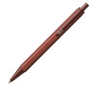 Rhodia 9346C - penna a sfera ricaricabile scRipt - Corpo esagonale in alluminio spazzolato - marrone - Punta a sfera a scomparsa ad alta precisione 0, 7mm, inchiostro nero - Collezione scRipt