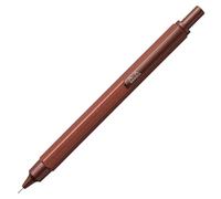 Rhodia 9347C - Portemine scRipt Corpo esagonale in alluminio spazzolato - marrone - Per mine grafite standard 0, 5mm, fusto in acciaio retraibile , gomma sotto il pulsante - Collezione scRipt