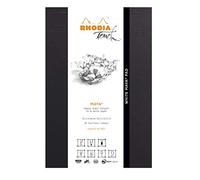 RHODIA TOUCH 116105C - Blocco White Maya Pad A4+ Nuovo formatoO Cross’N’Dot - 50 Fogli - Carta Clairefontaine Maya bianca 120 g/m - per la Calligrafia e il disegno a matita, Liner, pennino