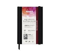 RHODIA TOUCH 116157C -Taccuino acquerello 100% cotone - grana satinata- 300 g/m² - A6 ritratto - 40 pag. NO microforate - brossurato rigido Watercolor Book