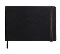 RHODIA TOUCH 116171C - Taccuino rigido Mixed Media Book - A5 paesaggio - carta multitecnica Paint'On extra bianca 250 g/m² - 40 pag. NO microforate - nastro segnalibro e tasca a soffietto