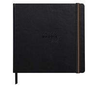 RHODIA TOUCH 116176C - Taccuino rigido Mixed Media Book - 15 x 15 cm - carta multitecnica Paint'On extra bianca 250 g/m² - 40 pag. NO microforate - nastro segnalibro e tasca a soffietto