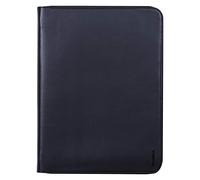 Rhodia Un conférencier Rhodiarama 25,5x34 cm avec Bloc, 1 Pochette à soufflet pour tablette, 2 poches zippées, Cartes et 1 Porte Crayon, en Simili Cuir Italien Noir, Relatore, Nero, 5 x 34 cm