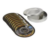Rhodius 210747 XT38 Disco di taglio dritto 125 mm 10 pz. Acciaio inox, Acciaio