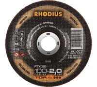 Rhodius FTK38 - Dischi da taglio a gomito, 100 x 2,0 mm, per acciaio inox/acciaio, 25 pezzi