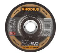 Rhodius FTK38 Dischi da taglio 125 x 2,0 mm per acciaio inossidabile/acciaio 25 pezzi curvati