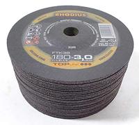 Rhodius FTK38 - Dischi da taglio a gomito, 180 x 3,0 mm, per acciaio inox/acciaio, 25 pezzi