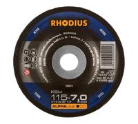 Rhodius KSM 210749 - Disco per sbavatura a mozzo deportato, 115 mm, 22,23 mm, 1 pezzo
